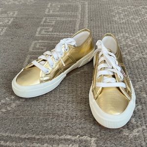 LAST CALL Superga Gold Metallic Sneakers New 36